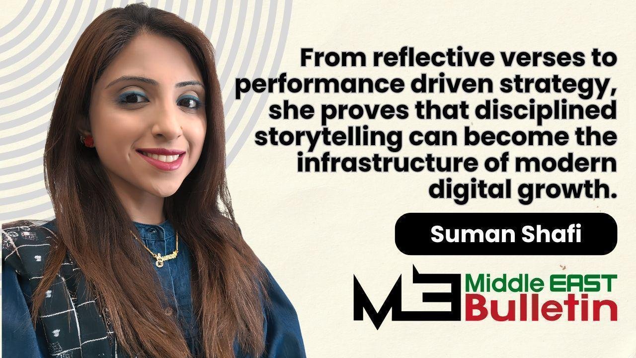 Suman Shafi feature on Middle East Bulletin